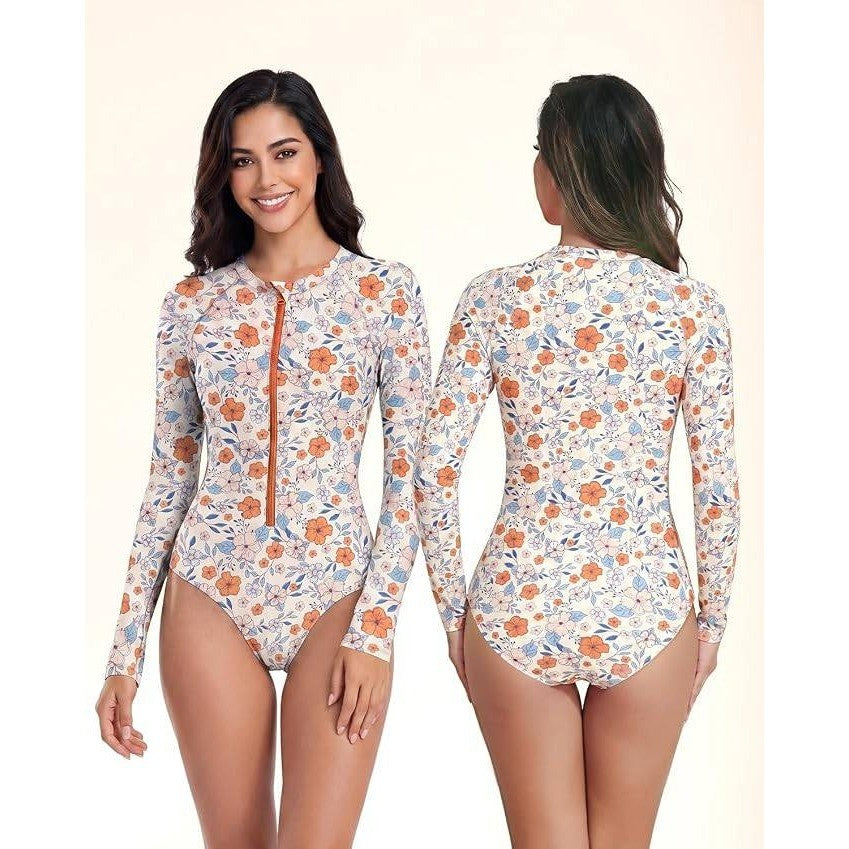MSRP $38 Century Star Women's XL Long Sleeve One Piece Swimsuit Rash Guard