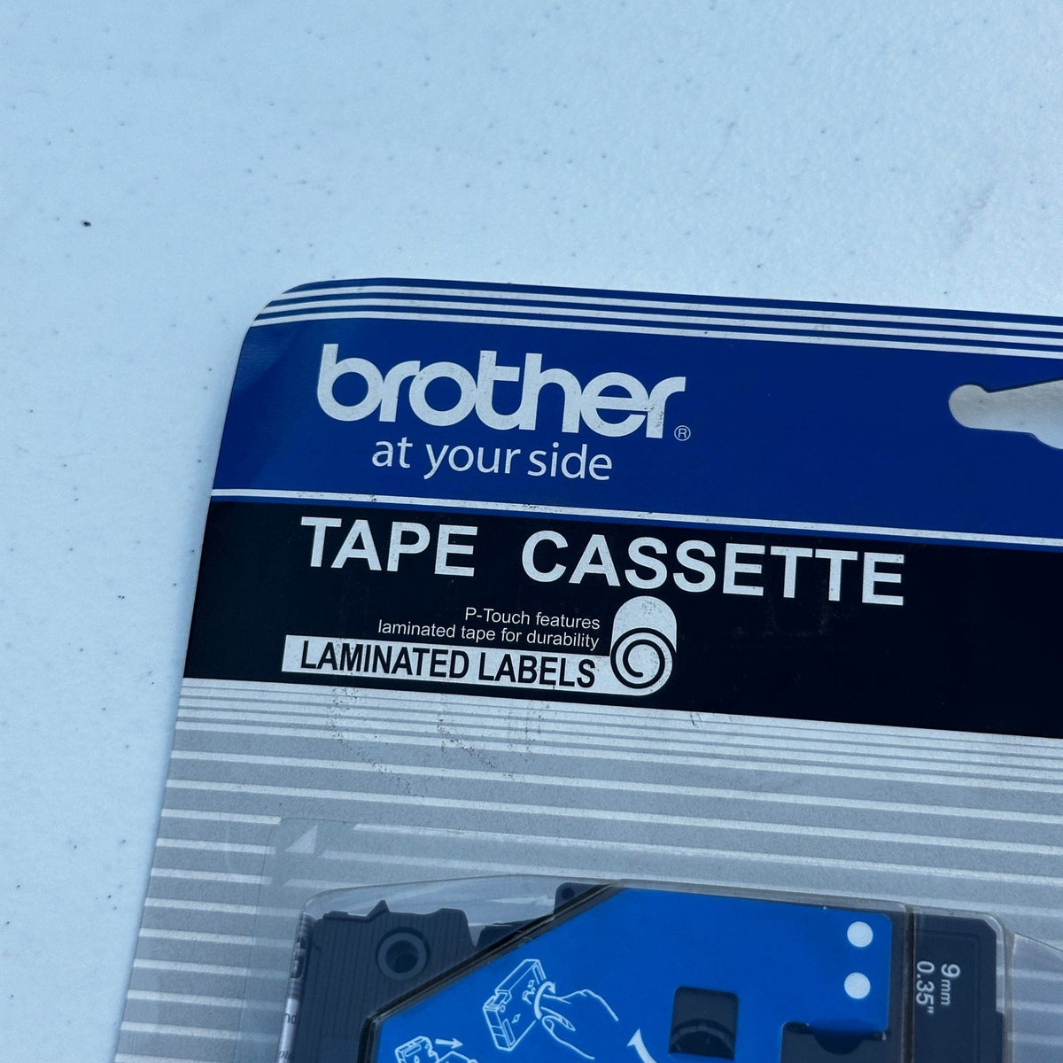Pack of 2 Brother P-Touch TC-M0Z 0.35" x 25.2 ft Black On Clear Matte Tape