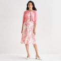 MSRP $84 Danny & Nicole Womens S Rose Ivory Floral 2 Piece Midi Jacket Dress
