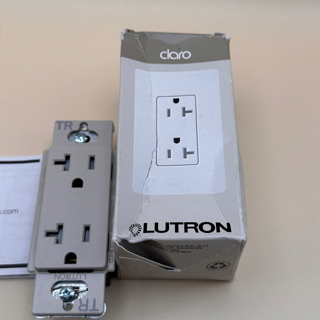 Lutron SCRS-20-TR-TP Satin Colors 20-Amp Duplex Tamper Resistant Receptac