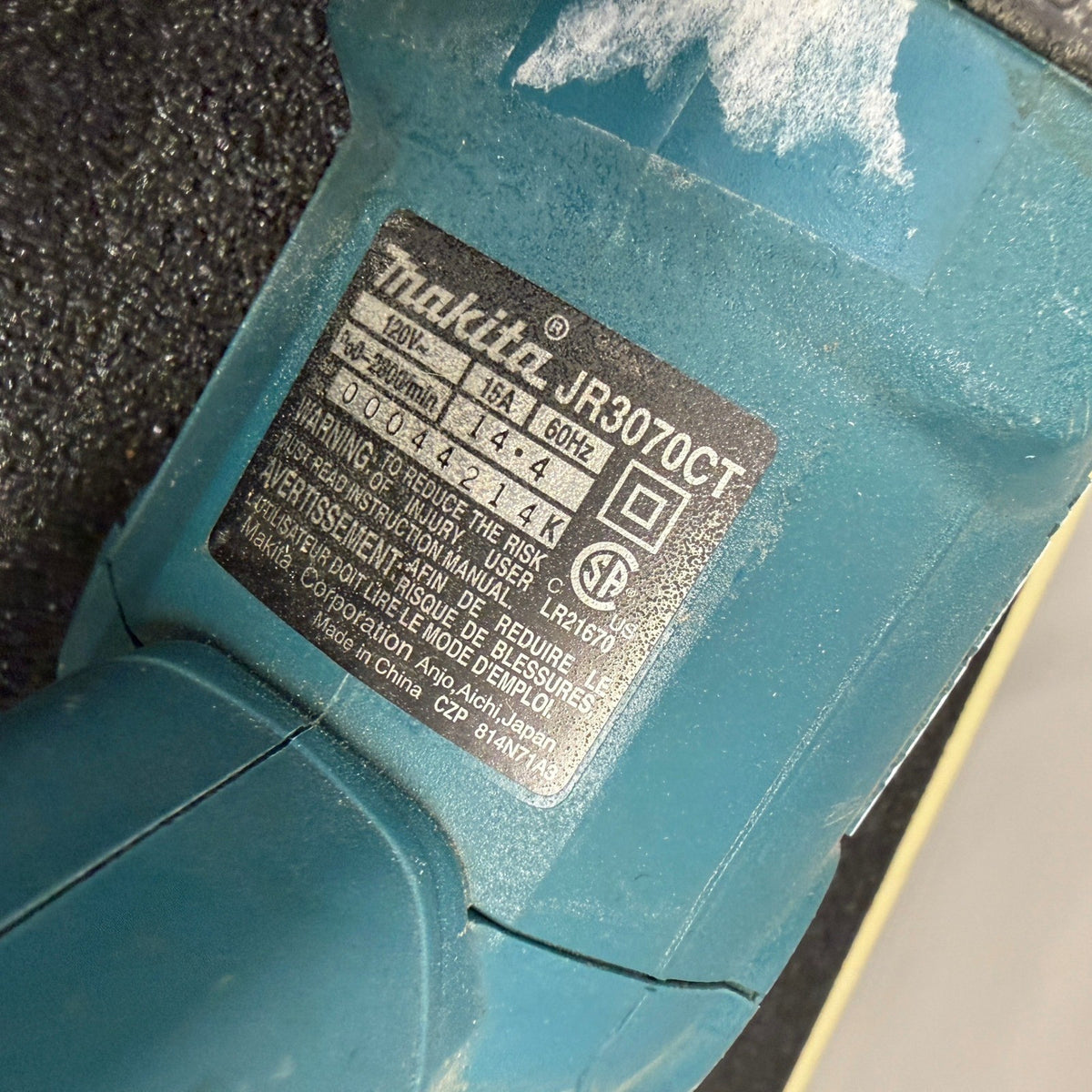 Makita JR3070CT AVT Reciprocating Saw ‑ 15 AMP, Lock‑On Button