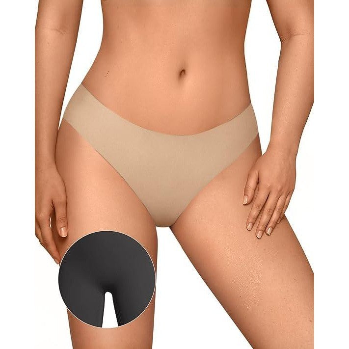 OEAK Women's Skin Nude S Seamless Thongs No Show Invisible Underwear G-String