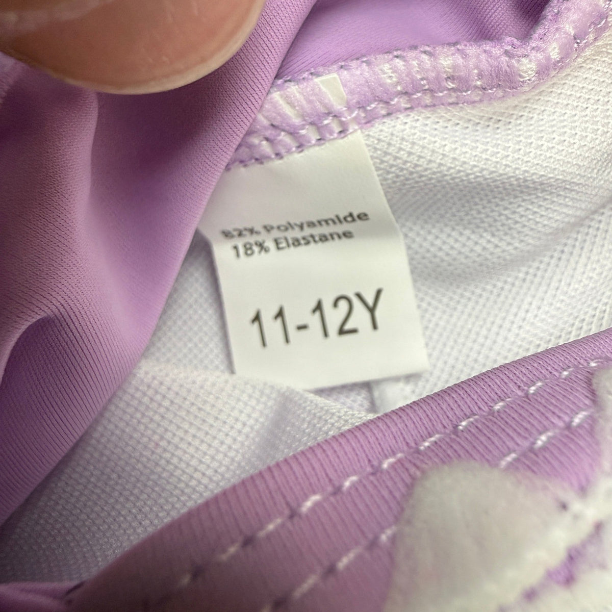 MSRP $25 TyeSmo Girls 11-12Y Swimsuit Solid Color Tankini Contrast Trim Swimwea