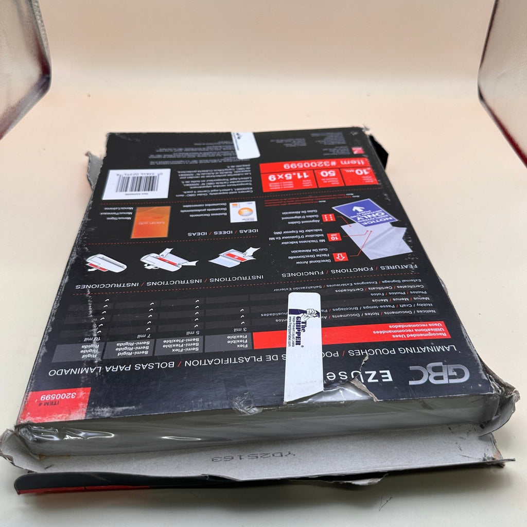 Pack of 50 GBC 3200599 EZUse Thermal Laminating Pouches 11.5"x9" 10 Mil DAMAGED