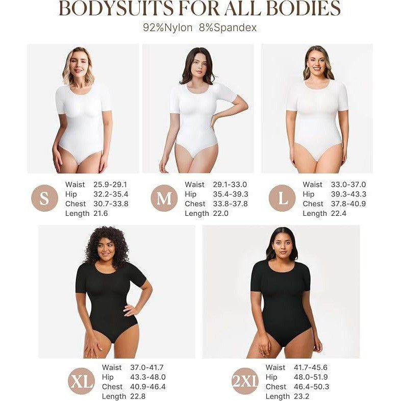 MSRP $26 BRABIC Women's M Black Bodysuit Shapewear Tummy Control Seamless Body