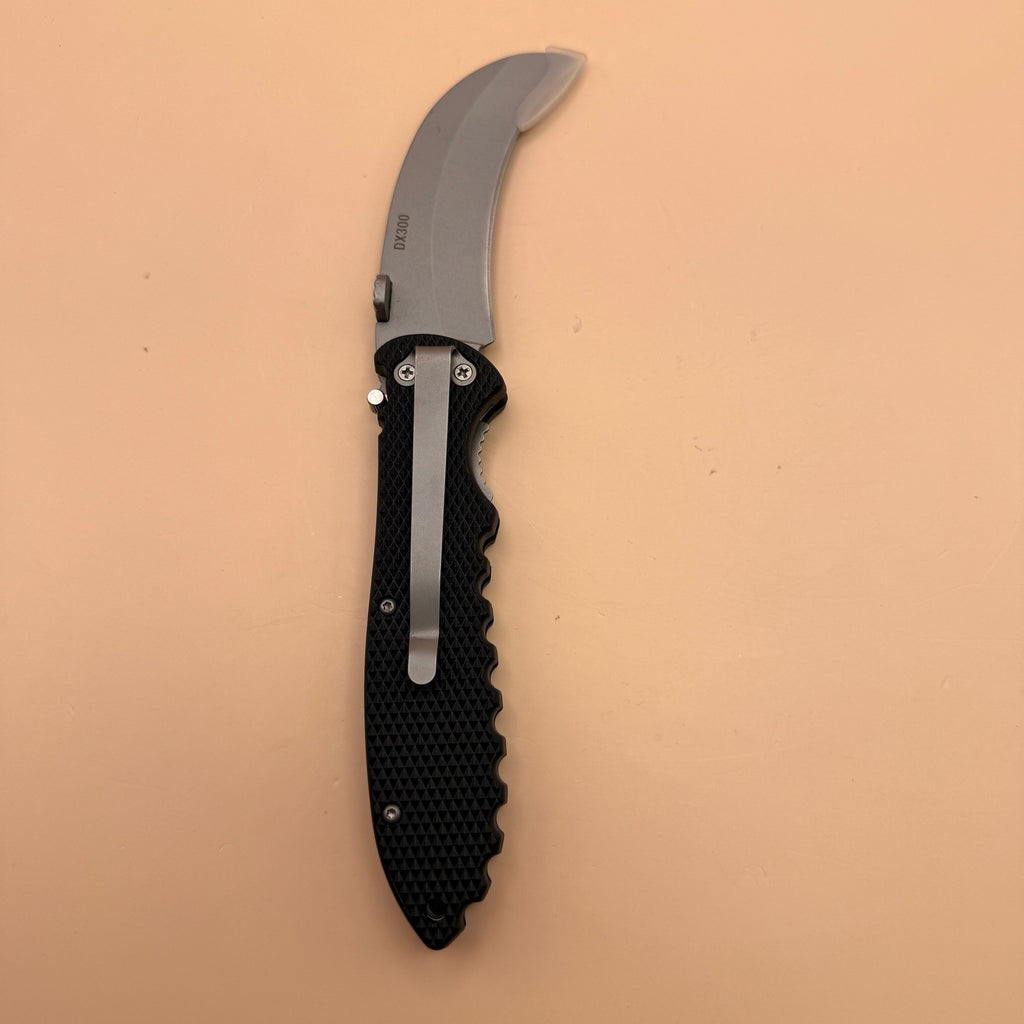 COAST DX300 Double Lock Folding Knife with 3" Hooked Stainless Steel Blade