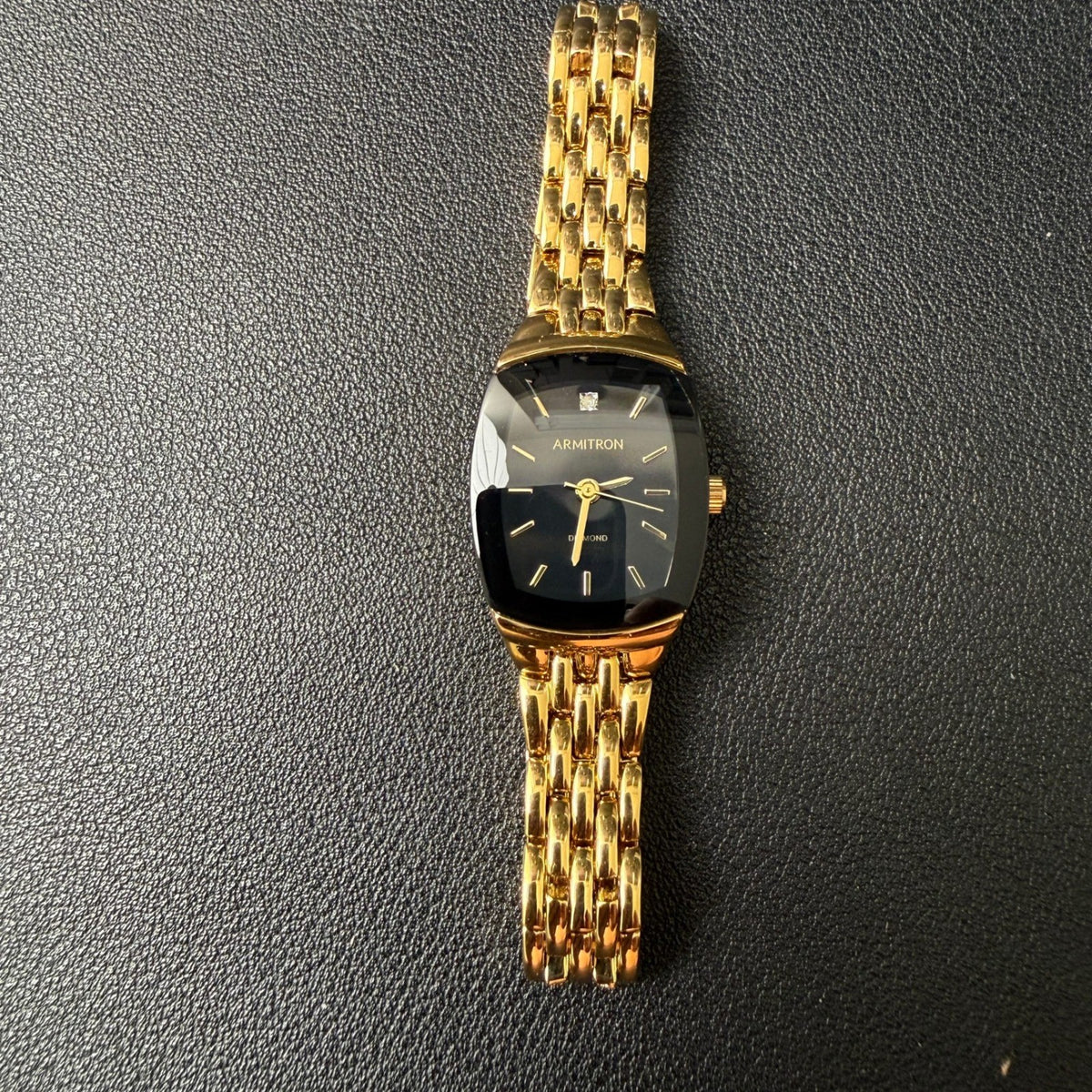 Armitron Women's 75/5195GP Diamond Accented Gold Tone Bracelet Watch New Batter