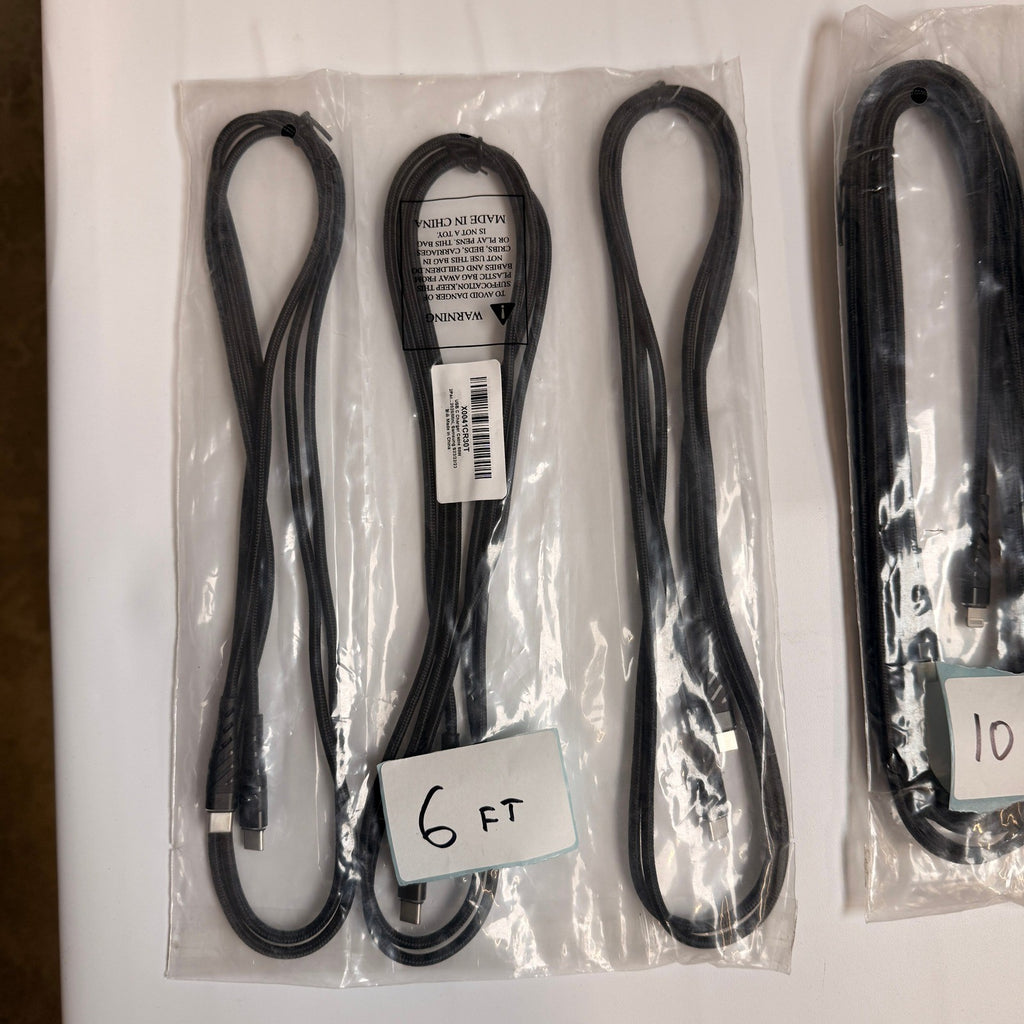 Lot of 5 Mixed USB C to Lightning 20W, USB C to C 60W Charging Cables 6ft 10ft