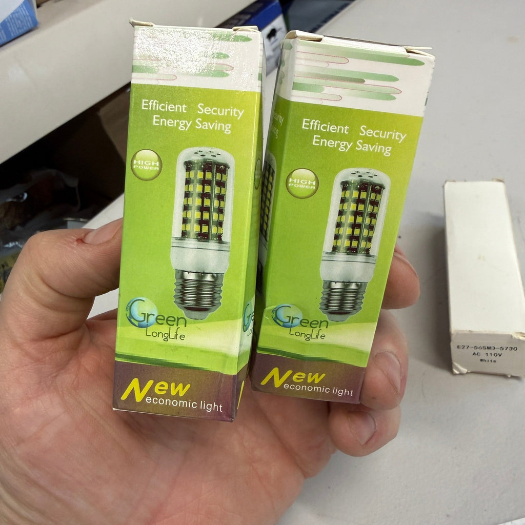 Set of 3 E27 LED Corn Light Bulbs 56-SMD 5730 11W White Mixed 1х 110V & 2х 220V