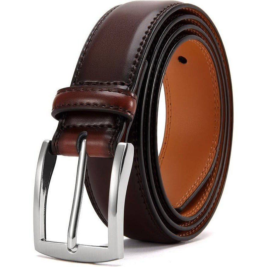 MSRP $19 DOOPAI Mens Brown Dress Belt - Genuine Leather Dress Belts For Men