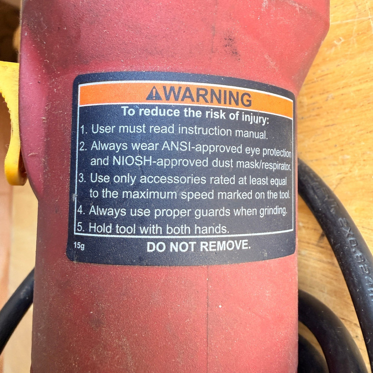 Chicago Electric 60372 4-1/2" Heavy Duty Angle Grinder 5 Amps Corded Electric