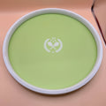 Kraftware 14" Round Tennis Light Green Leatherette Serving Tray, W/ SPOT