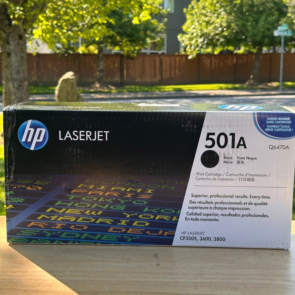HP 501A Black Q6470A Toner Cartridge Genuine Sealed for LaserJet CP3505