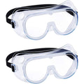 Pack of 2 Safety Goggles Over Glasses, Clear Anti Fog Protective Adjustable El