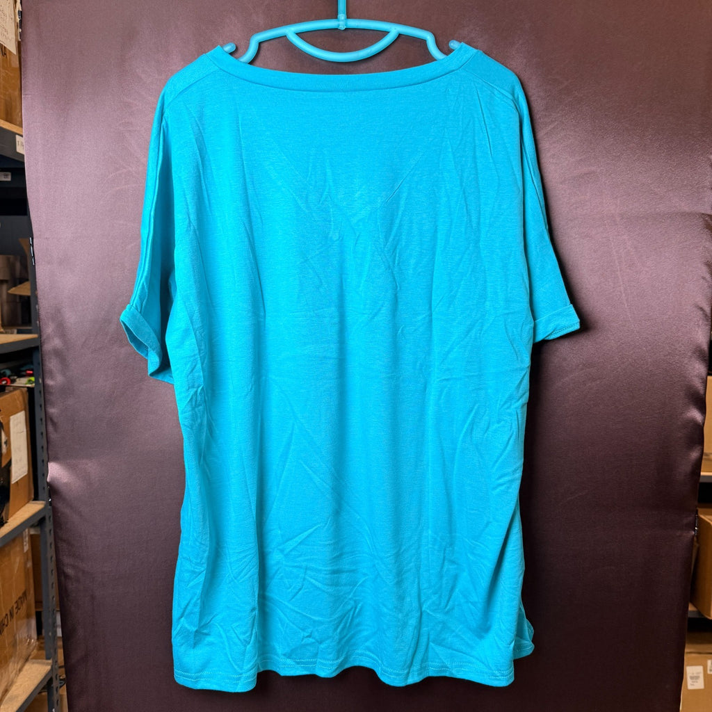 Women's 2XL-3XL Top V Neck Short Sleeve T-Shirt Oversized Shirt Soft Loose Casua