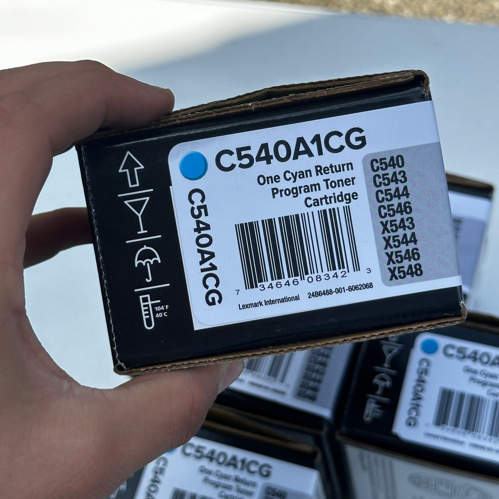 Set of 5 Genuine Lexmark C540A1CG Cyan Toner Cartridges C540 C543 C544 С546 X543