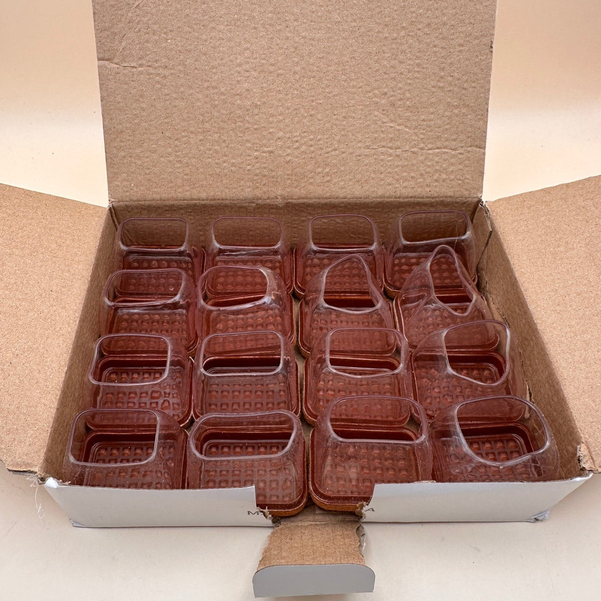 Pack of 16 Ezprotekt L-Rectangle Clear Silicone Chair Leg 1.3-1.7"L x 0.9-1.2"W