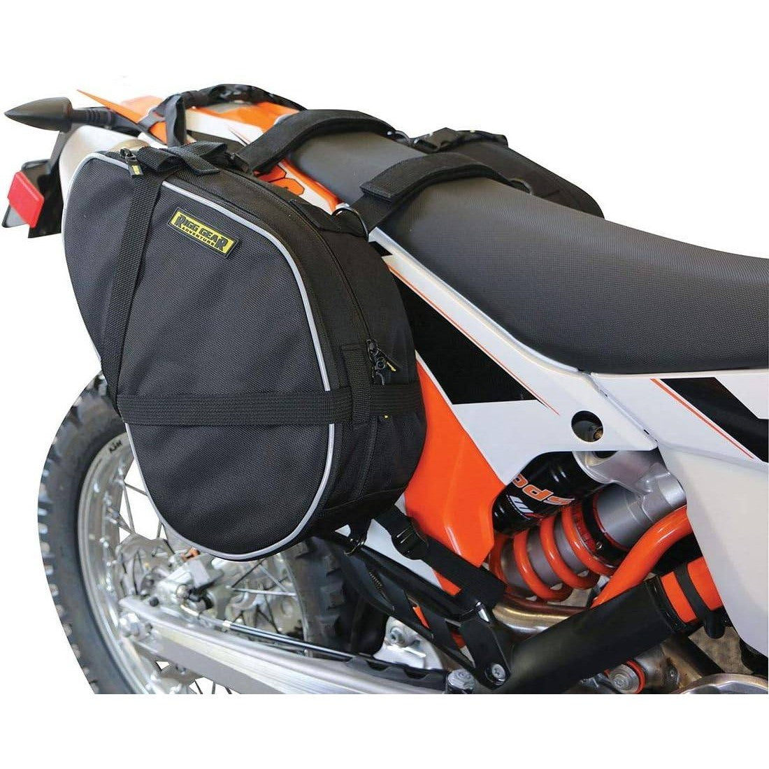 Set of 2 Nelson-Rigg RG-020 Black Dual Sport Enduro Saddlebags, Fits KTM Hond
