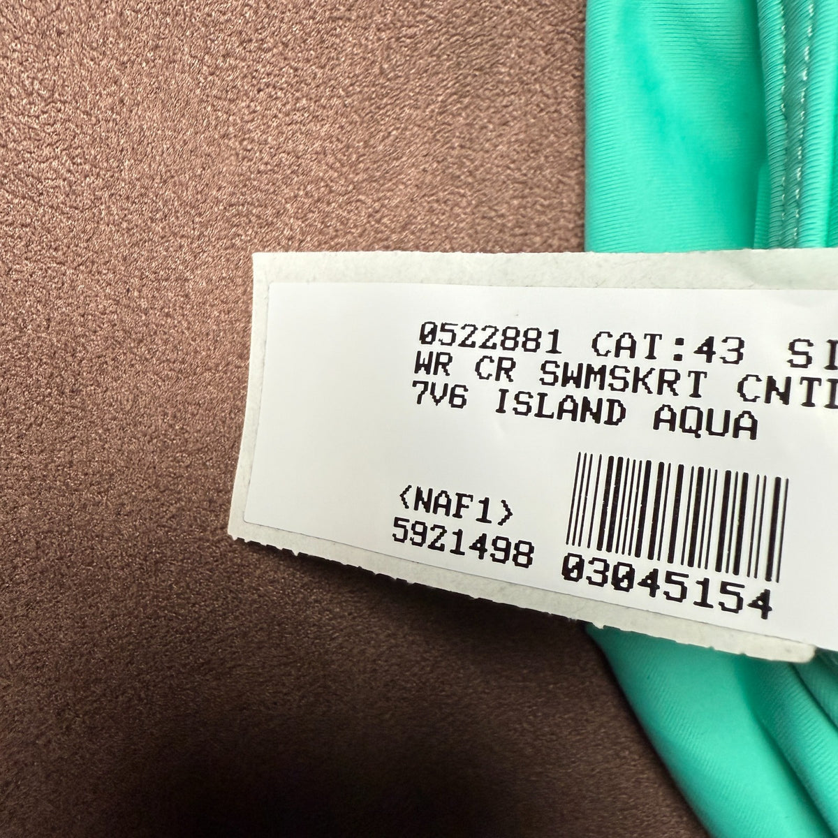 Lands' End Women's 2-14, 4 LONG Tummy Control Swim Skirt Island Aqua