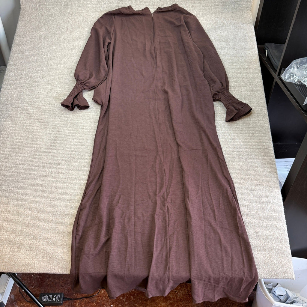 RLLJS Women's XS/S Dark Coffee Prayer Dress Muslim Ramadan Garment