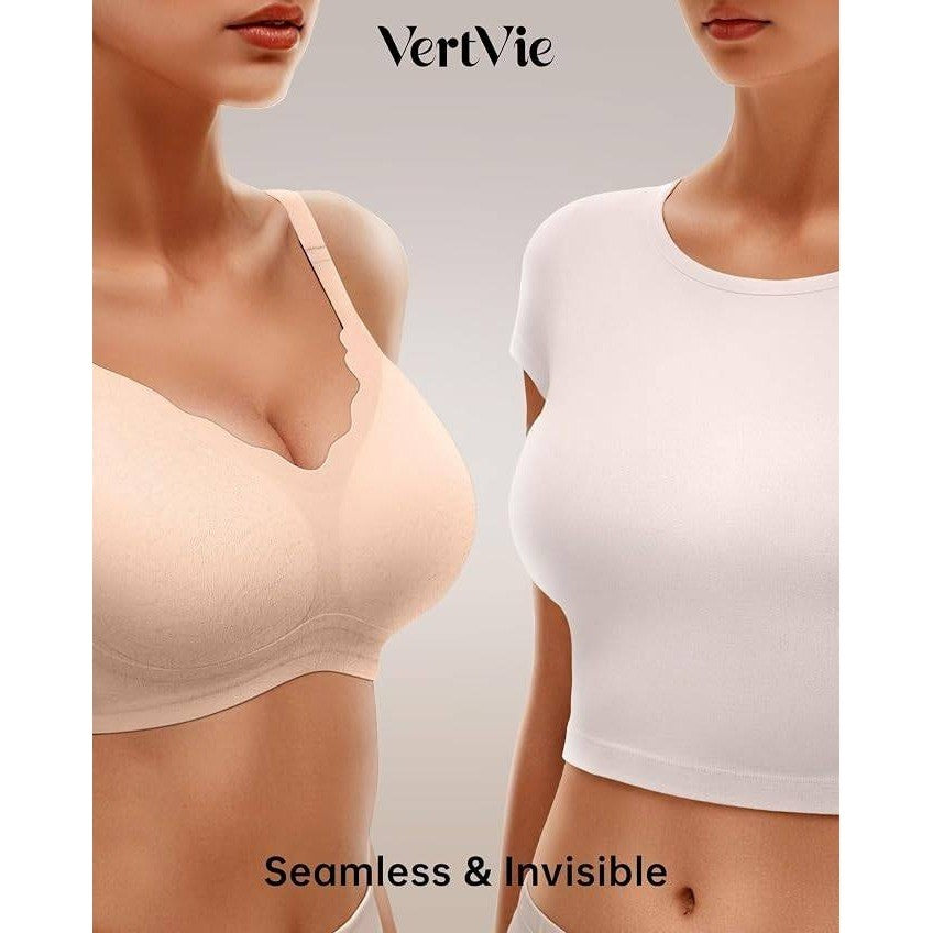 MSRP $26 Vertvie Women's M Seamless Jelly Bra No Underwire Supportive Bralette