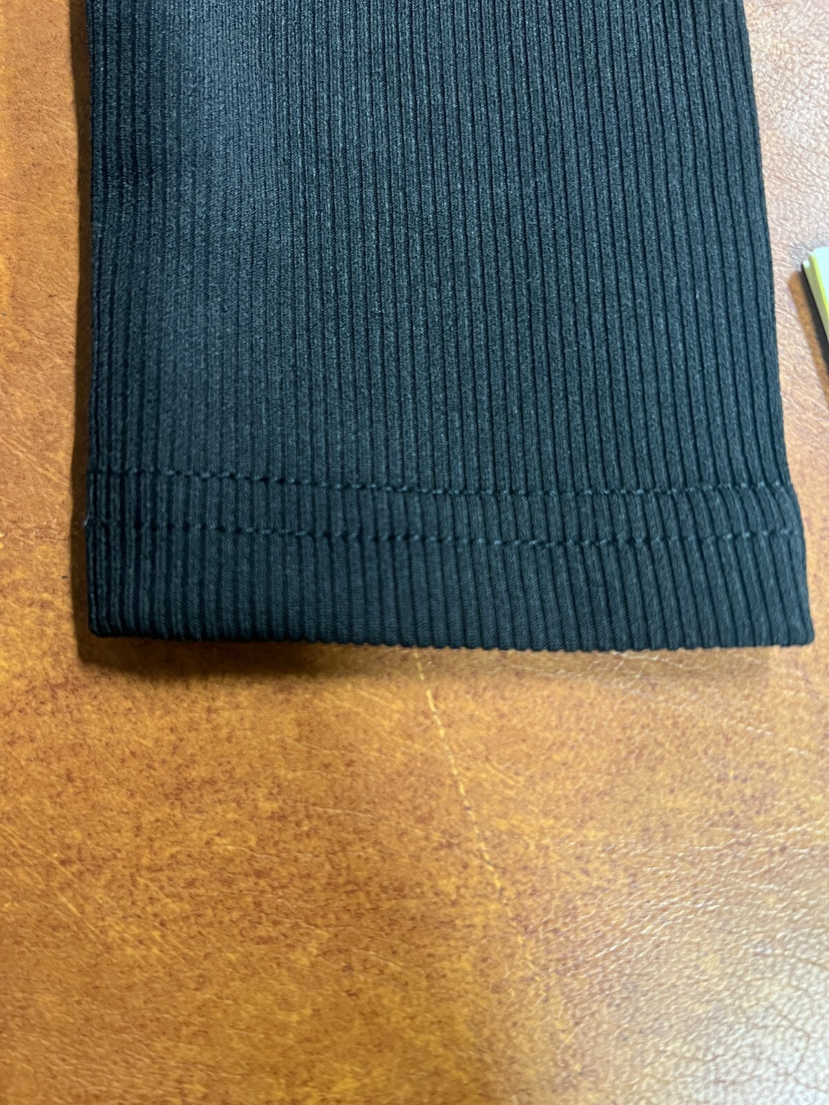 Women's Casual Ribbed Basic Office Long Sleeve Top Black Size S #285
