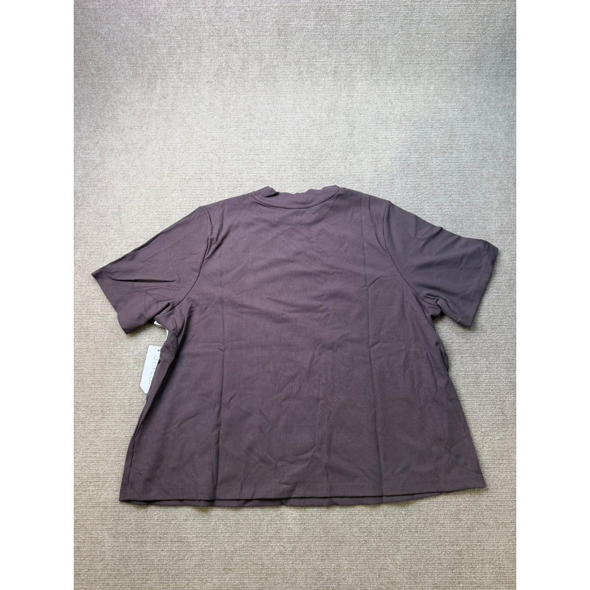 MSRP $40 Stylus Womens 2X Raisin Mock Neck Short Sleeve T-Shirt