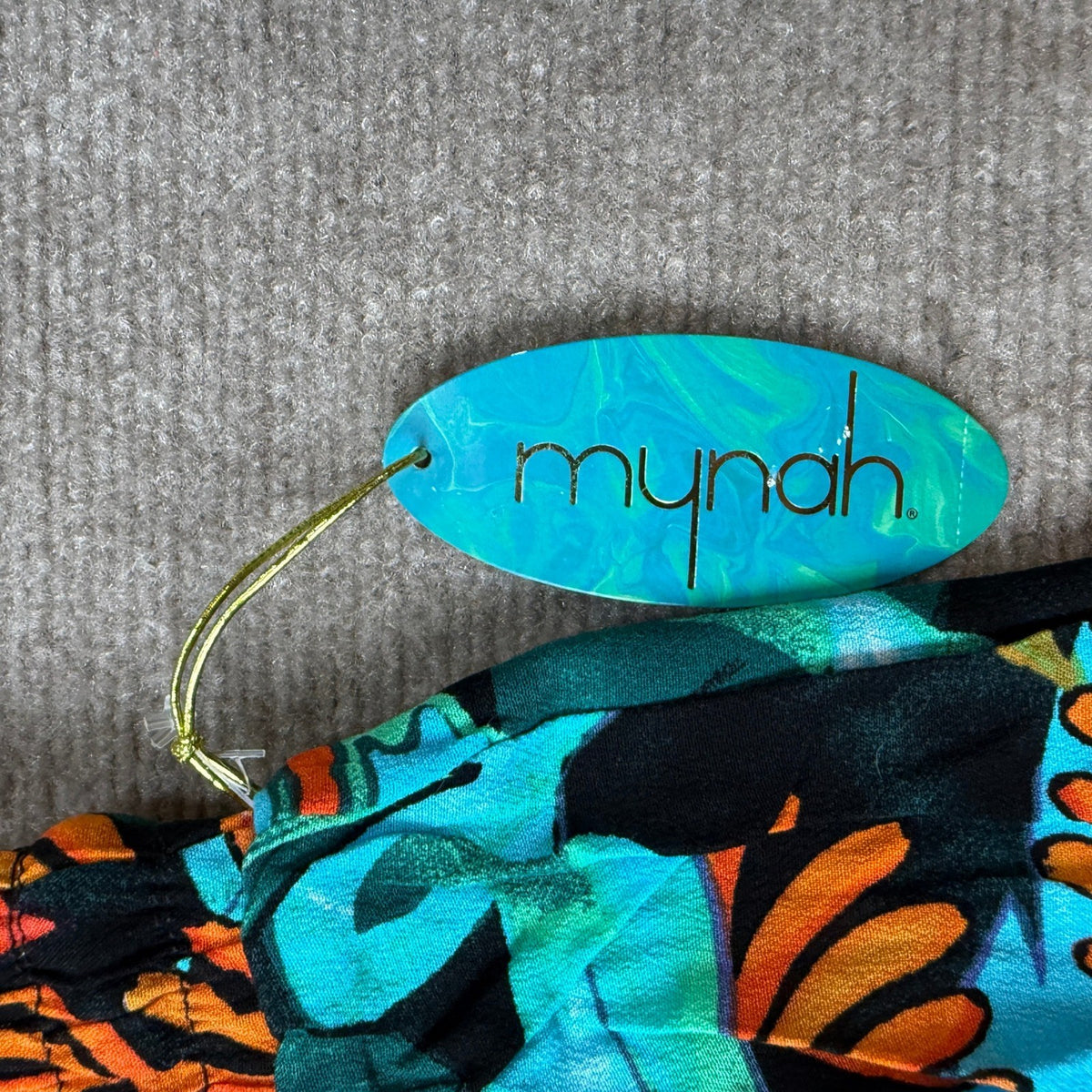 NWT Mynah Womens S Farm Tropical Crepe Shorts Swimsuit Cover-Up