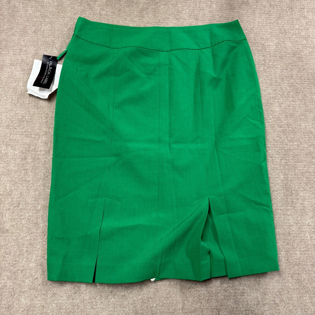 MSRP $54 Black Label by Evan-Picone Womens 12 Green Suit Skirt Knee Length