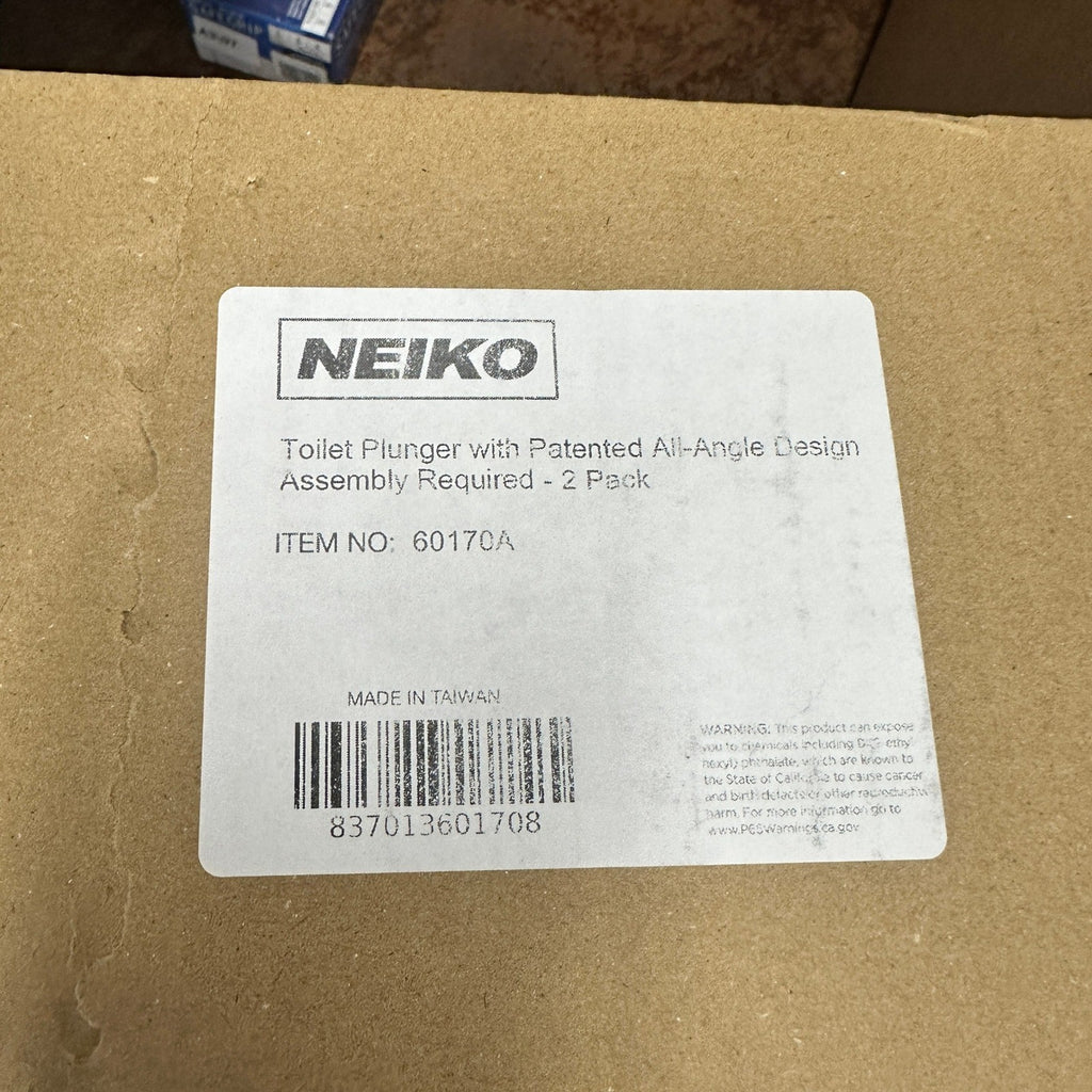 Set of 2 NEIKO 60170A Toilet Plungers Aluminum Handle Residential, Commercial