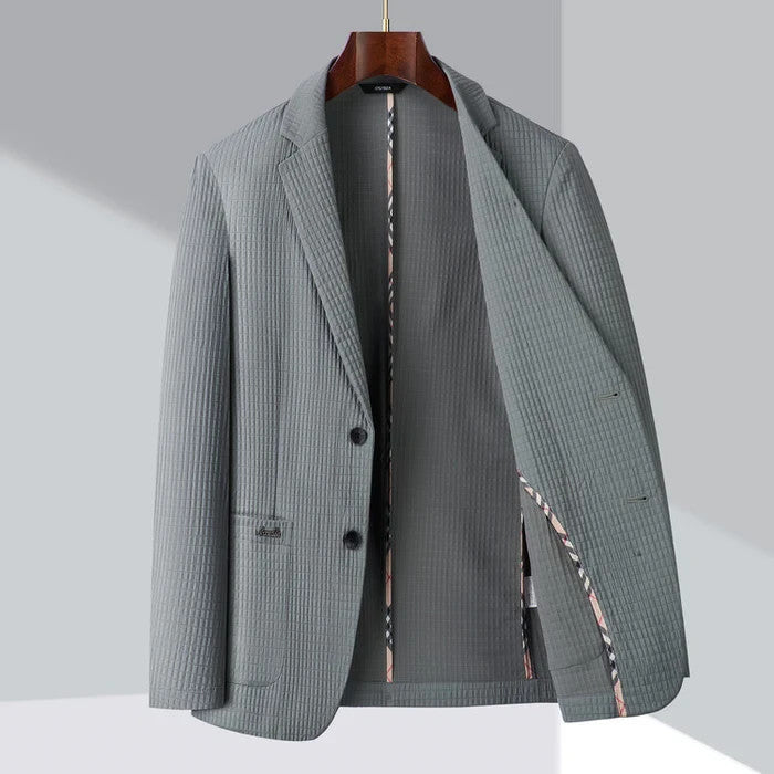 Men's XL-XXL Grey Slim Fit Blazer Modern Office Jacket Spring Summer Autumn