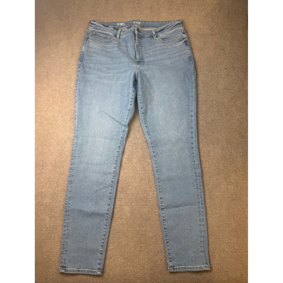 MSRP $48 A.N.A Womens 16 Tall Light Lunar Blue High Rise Skinny Fit Jeans Pants