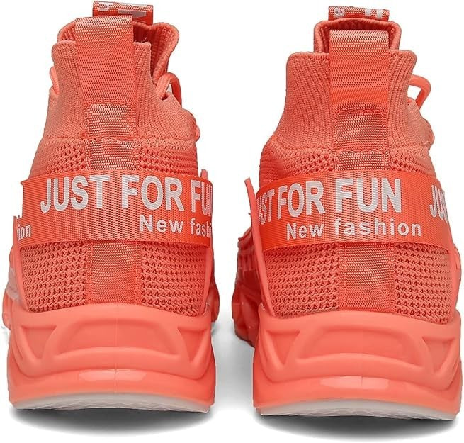 Men's US 8-11 Grapefruit Just For Fun Breathable Athletic Running Casual Walking