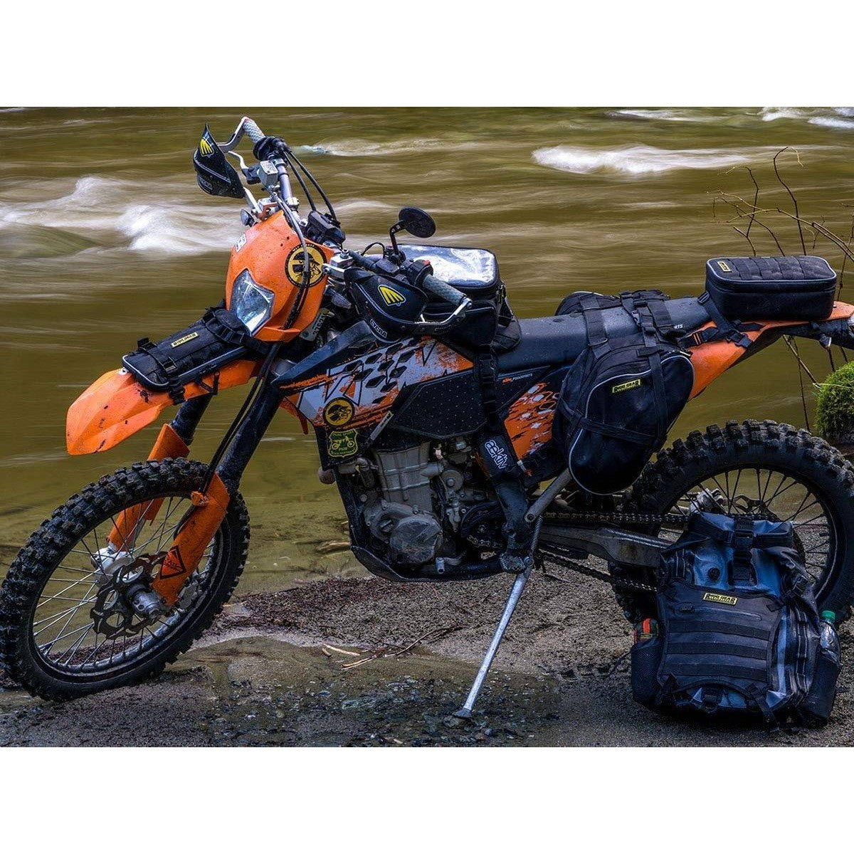 Set of 2 Nelson-Rigg RG-020 Black Dual Sport Enduro Saddlebags, Fits KTM Hond
