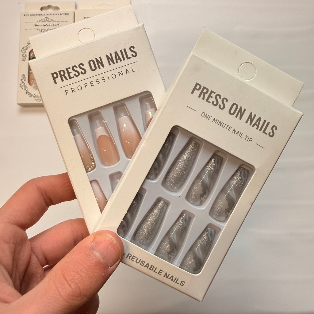 Lot of 10 Pack of 24 New False Press On Nails Assorted Designs and Colors №N13