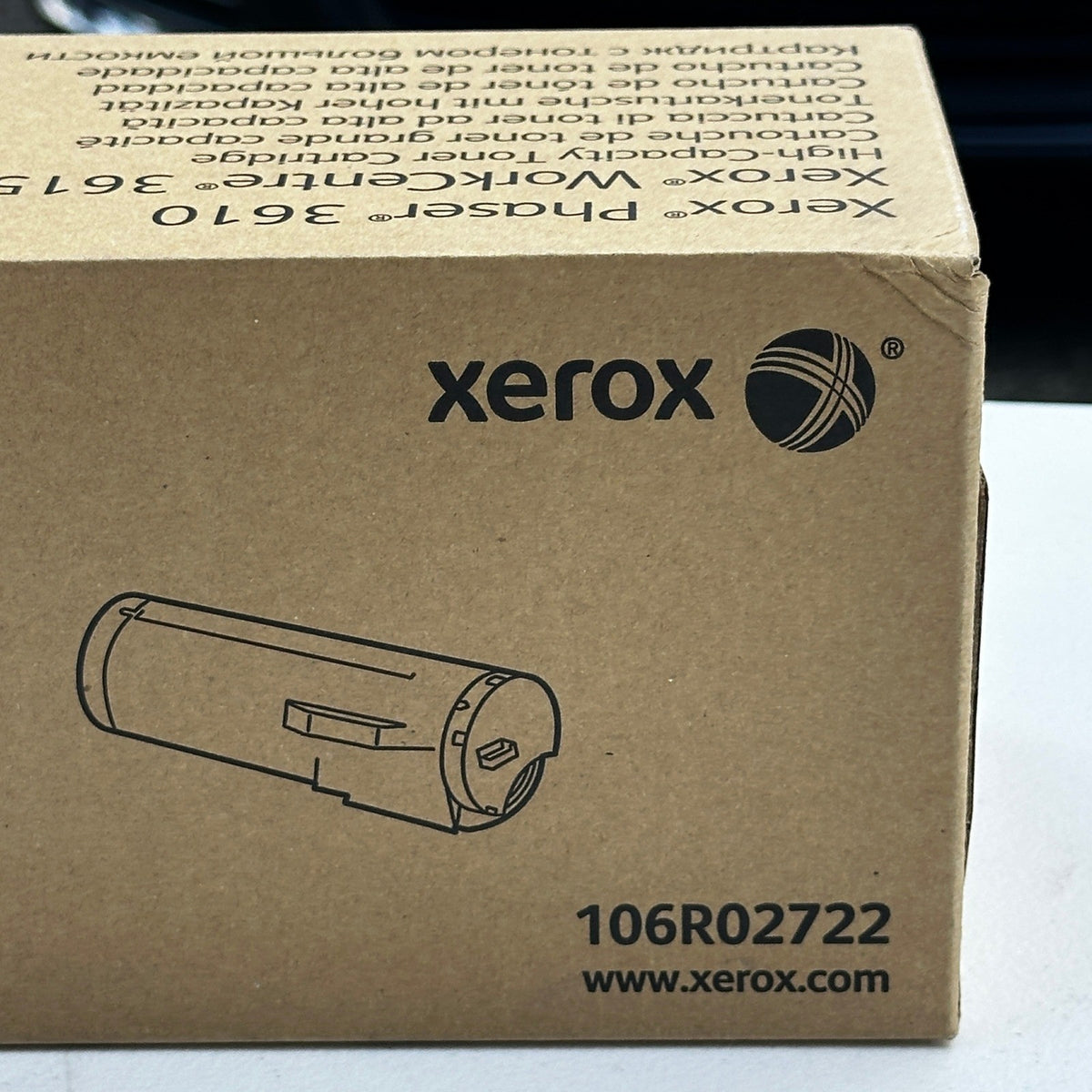 Genuine Xerox 106R02722 High Capacity Black Toner Cartridge Phaser 3610 WorkCent