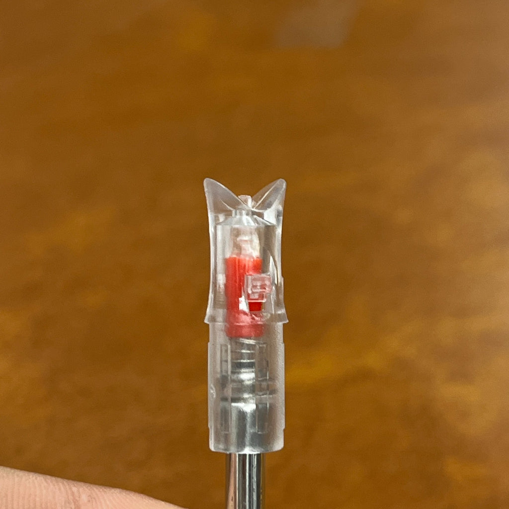 Pack of 6 LED Lighted Nocks for Crossbow Bolts 0.300"/ 7.62mm On/Off Switch