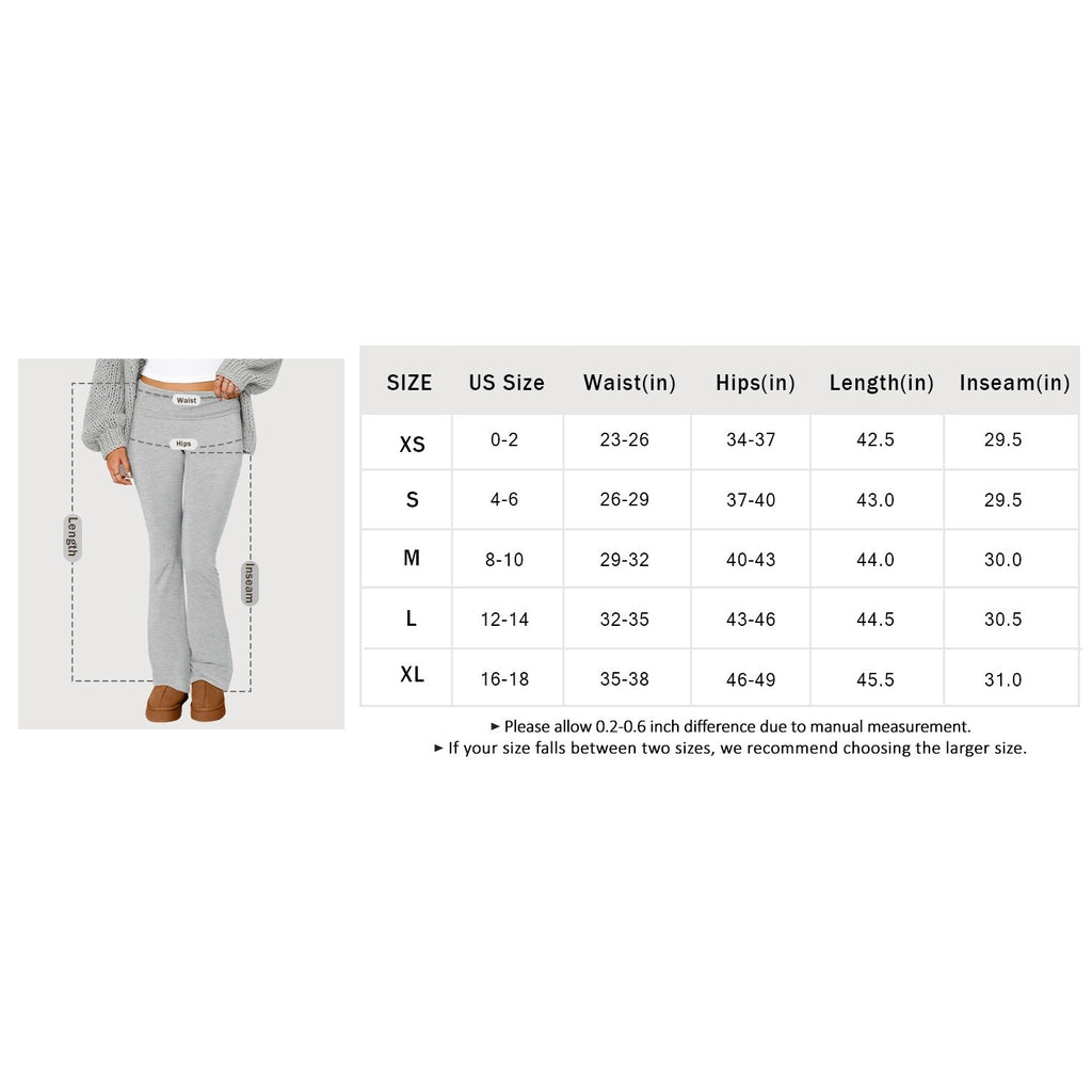 MSRP $19 COPYLEAF Women's Brown XS Flare Leggings Fold Over Yoga Pants Stretch
