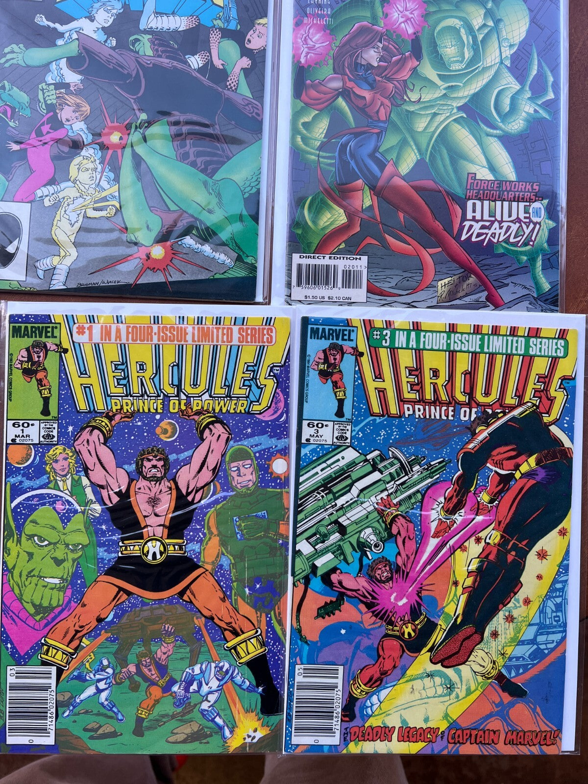 Lot of 9 Marvel Comics Civil War,Power Pack,Force Works,Amazing Fantasy,Hercules