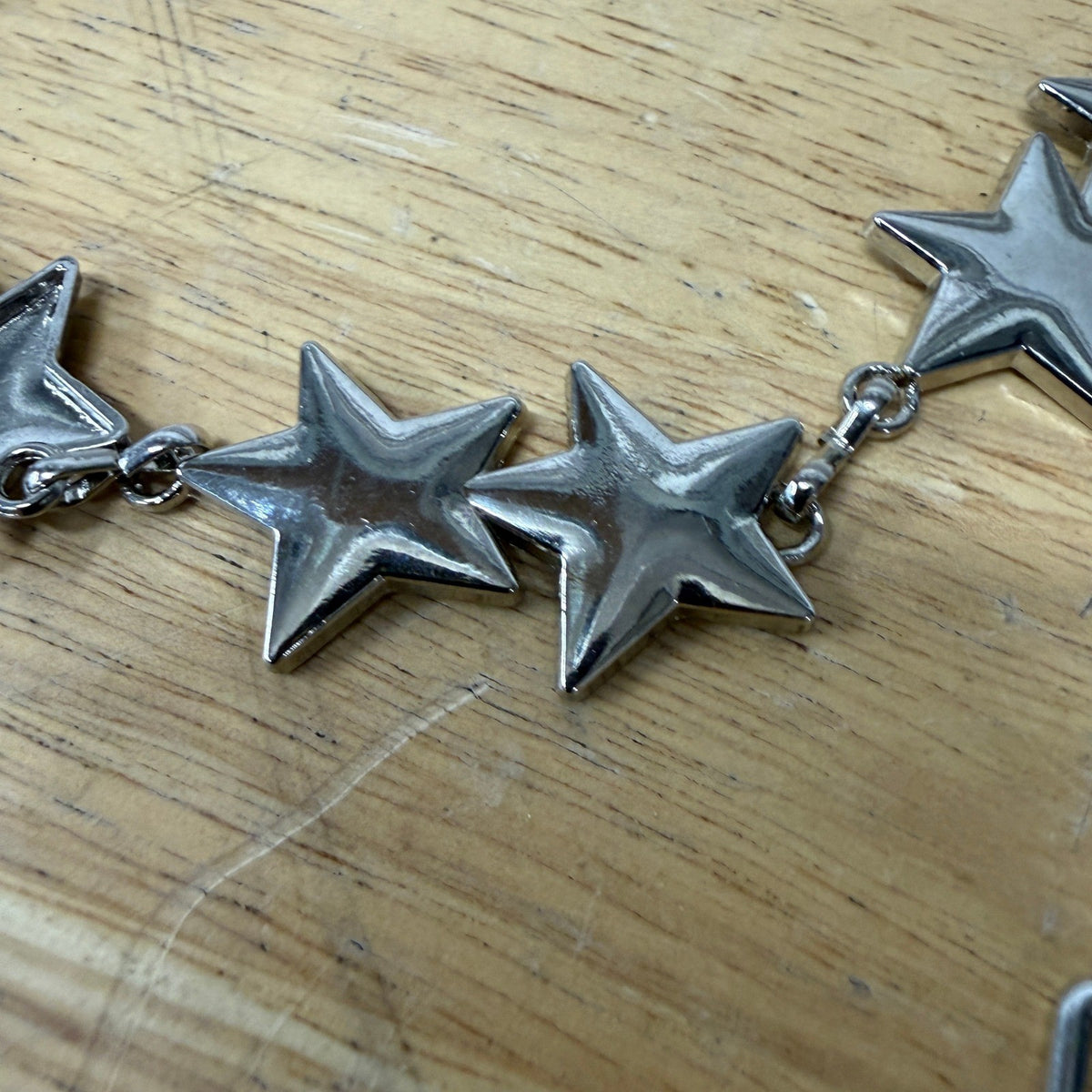 Fingertip WD 2 Pcs Silver Star Chain Belt Y2K Metal Waist Belt Punk Body Chai