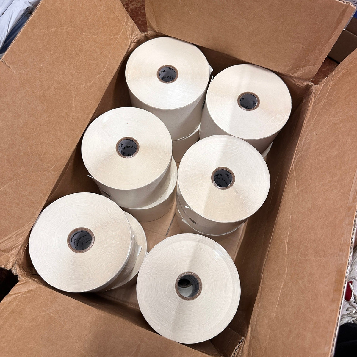Pack of 12 Zebra 10015346 Z-Select 4000D Direct Thermal Label, 4x5" 565/Roll Pl