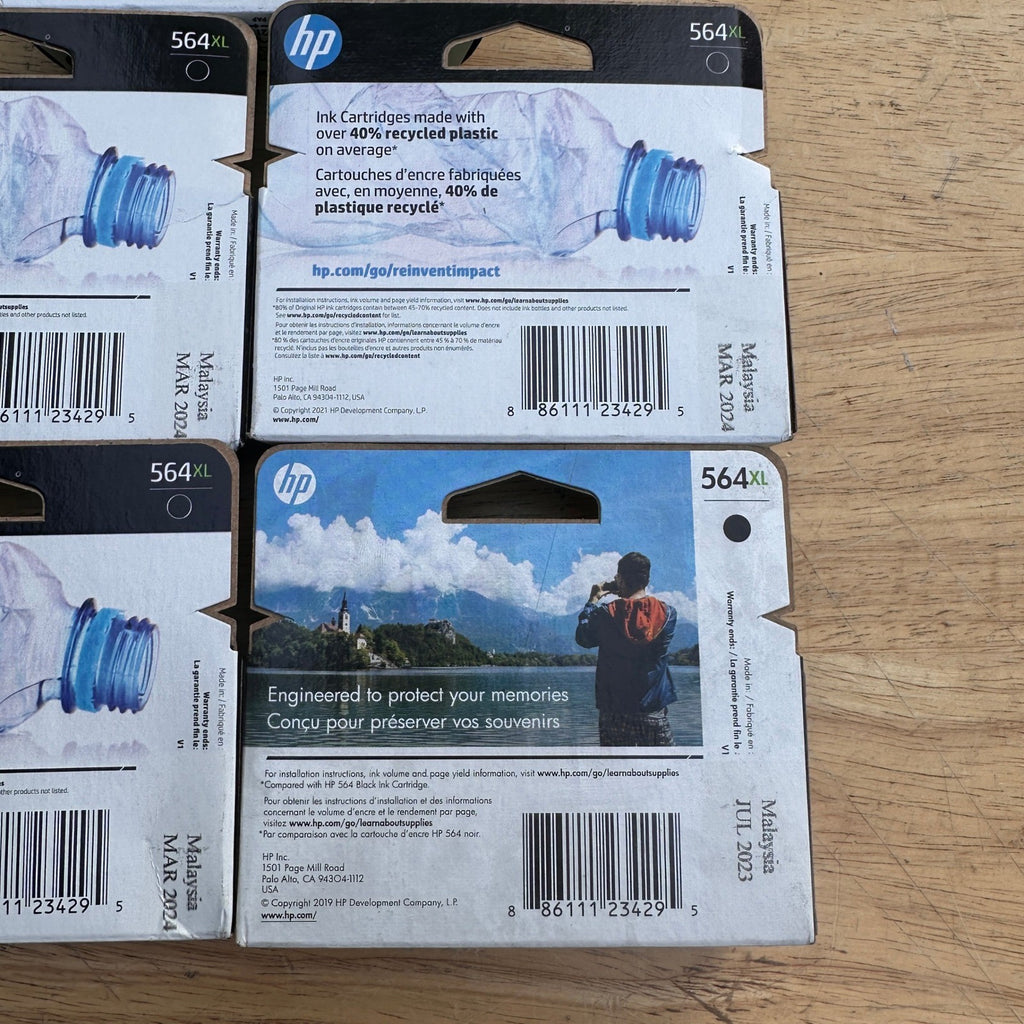 Set of 5 HP 564XL Black CN684WN Original Ink Cartridge EXP 1x 07/2023, 4