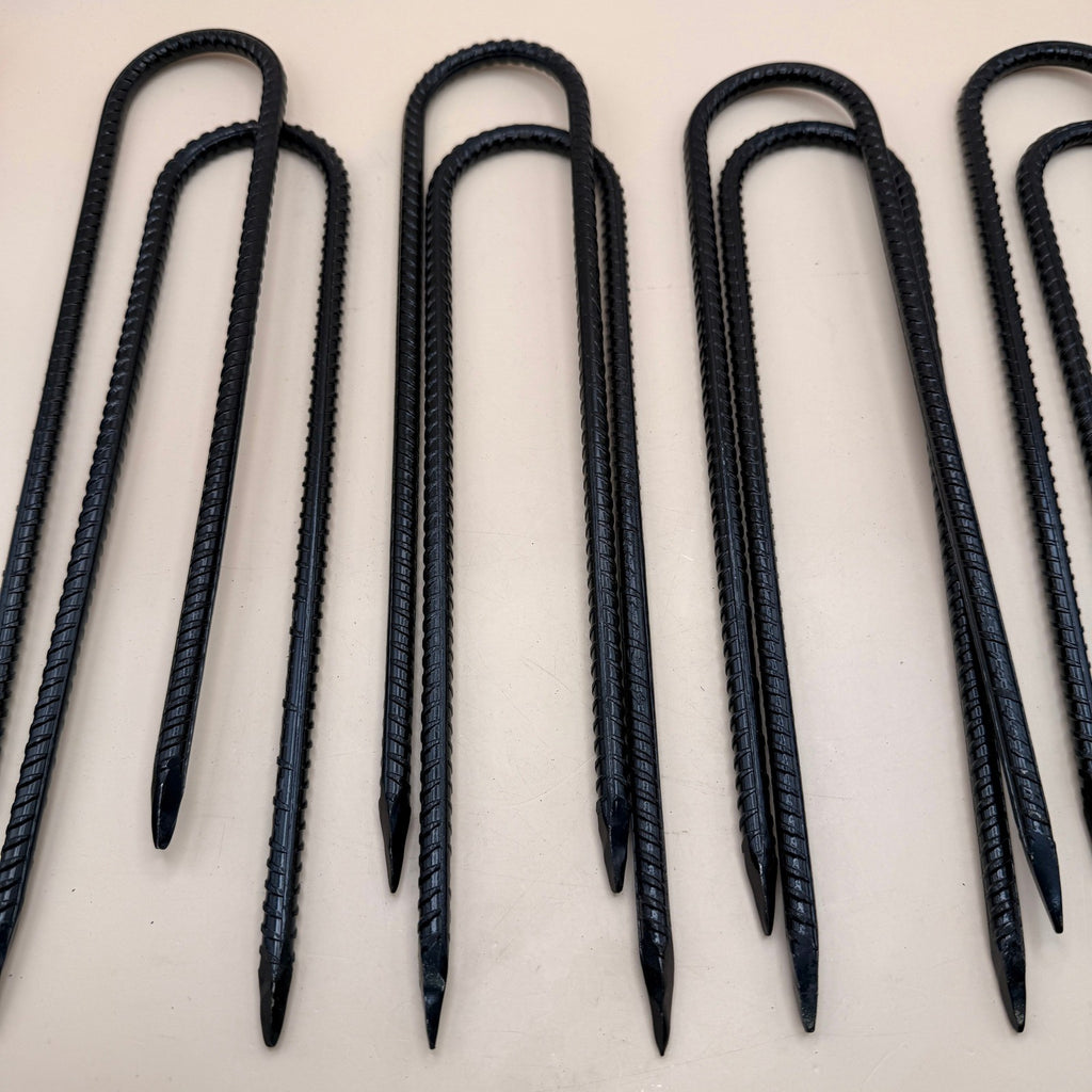 Set of 8 Kiivakii 12" Trampoline Stakes Heavy Duty U-Shaped Steel Anchors for H