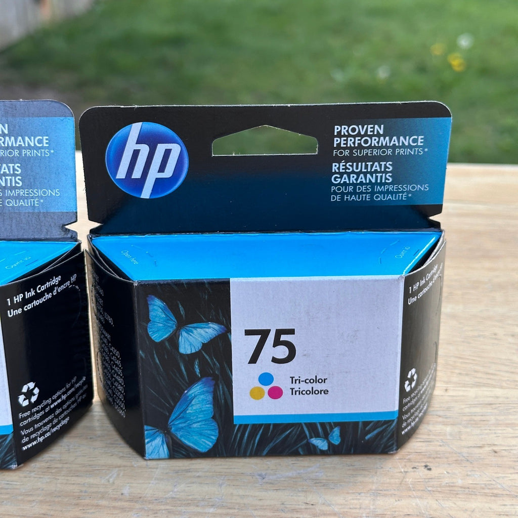 Set of 2 HP 75 Tri-Color CB337WN Original Ink Cartridge EXP 05/2020