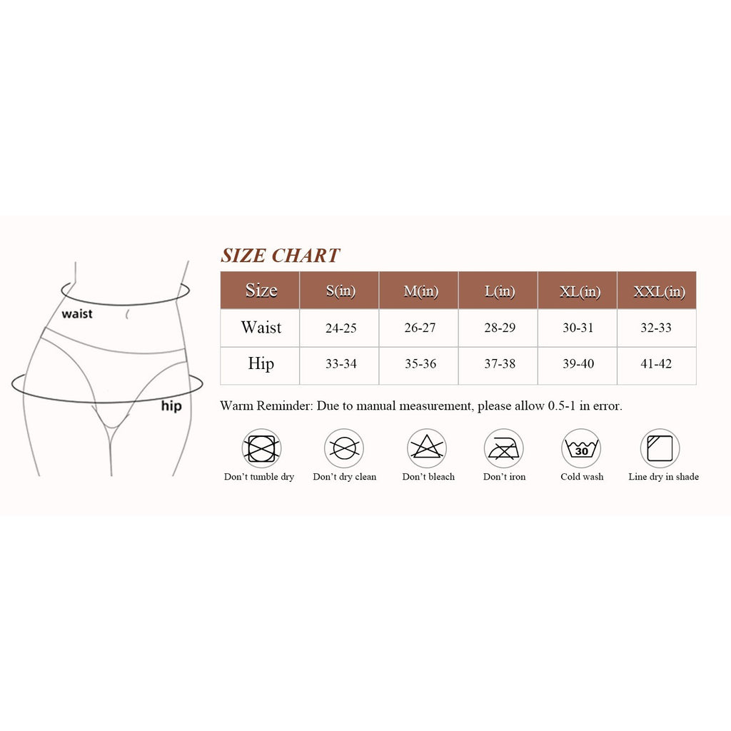 ALL OF SHE 6 Pack Women's S Underwear Cotton Hipster Sexy Cheeky Panties Black