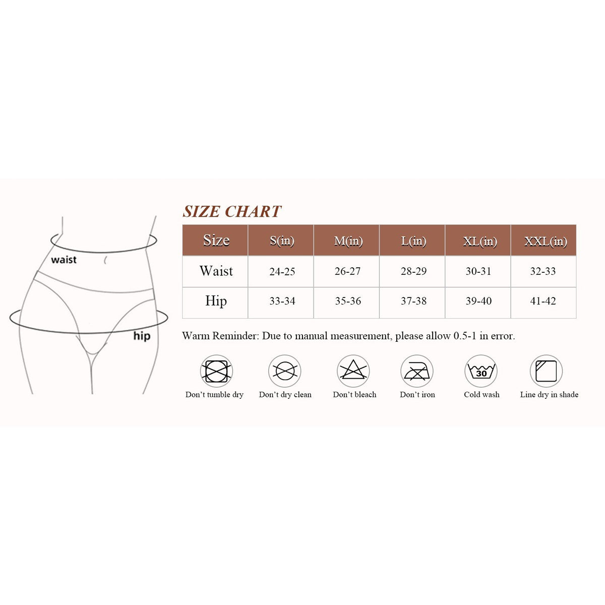 ALL OF SHE 6 Pack Women's S Underwear Cotton Hipster Sexy Cheeky Panties Black