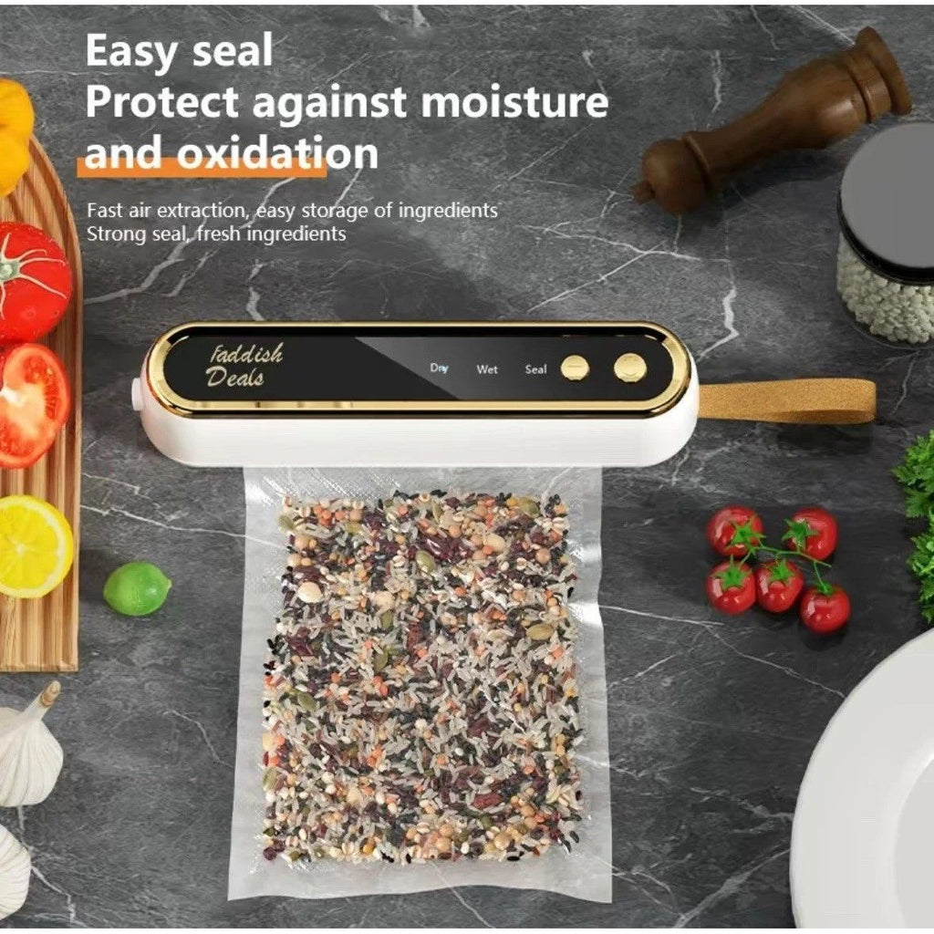 Faddish Deals ZX-886 Vacuum Sealer Machine Food Portable Rechargeable W/O BOX