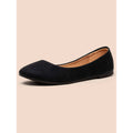 Women's US 9 Black Comfort Flats Round Toe Ballet Flats Slip On Walking Flat