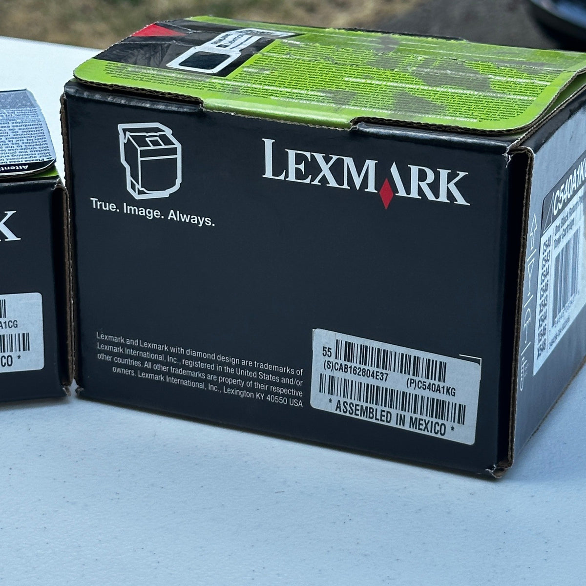 Set of 2 Lexmark C540A1CG Cyan & C540A1KG Black Toner Cartridges C540 C543 C544