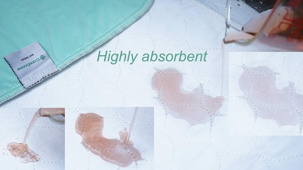 Pack of 2 Careboree Reusable Incontinence Bed Pads Queen 34"x60" Cotton Top, Tuc